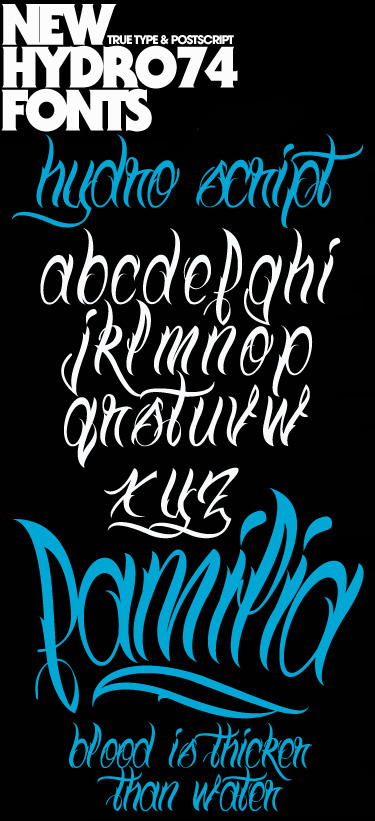 Hydro74 New Typeface – Hydro Script