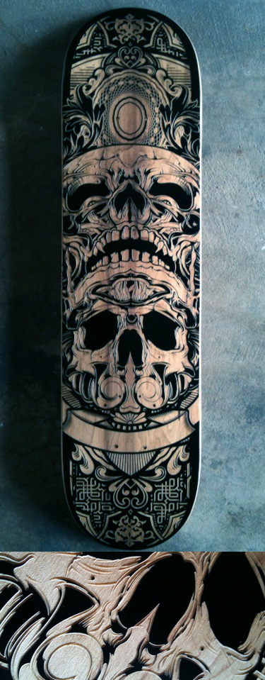 Laser Etched Skateboards