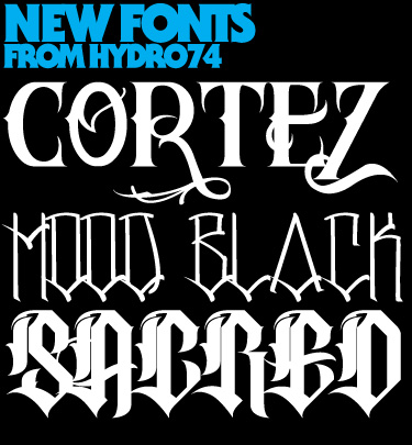 New Fonts from Hydro74